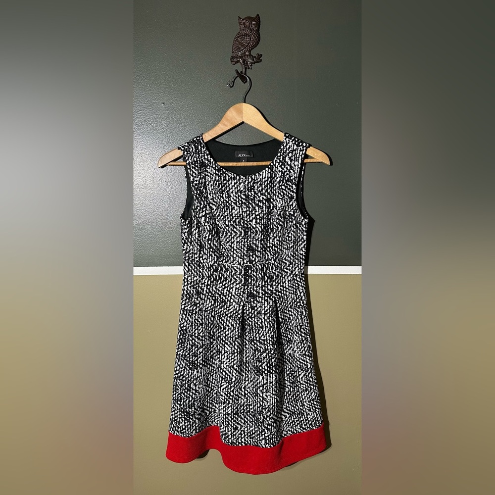 Alyx Monochrome Textured Midi Dress